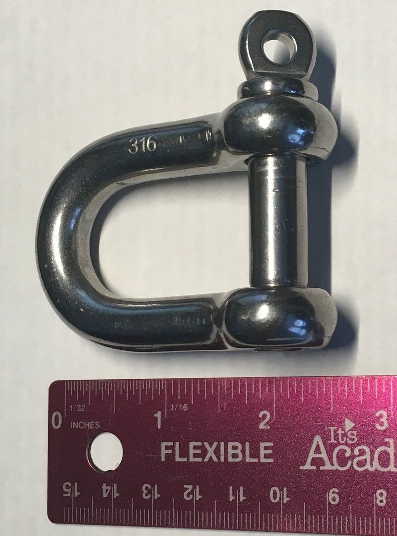 US Stainless Stainless Steel 316 Forged D Shackle Marine Grade 1/2" Dee (12mm) - Image 5